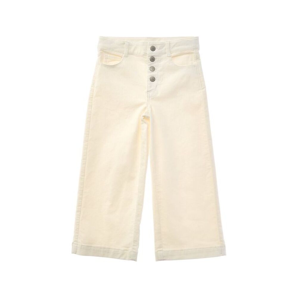 Janie And Jack Girls Wide Leg Corduroy Pant, White
